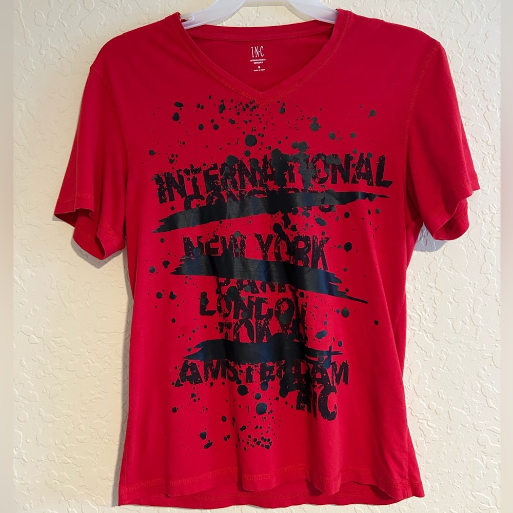 INC Men’s short sleeve shirt size small slim fit